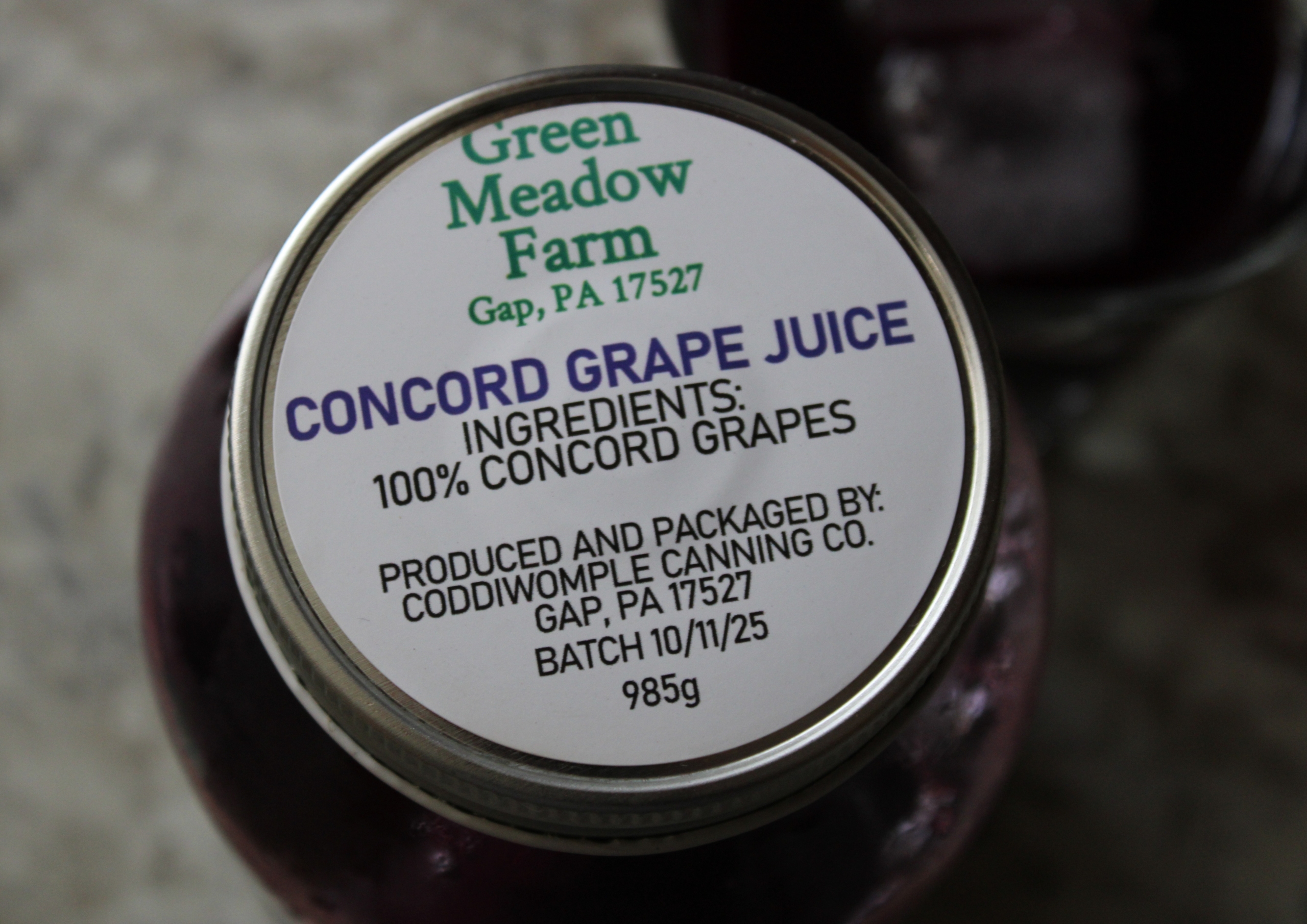 grape juice1 Concord grape juice