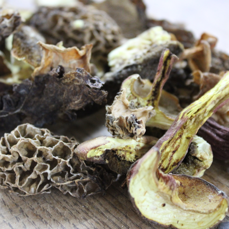 Dried wild mushrooms