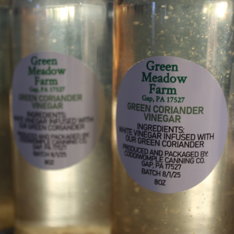 Green coriander vinegar